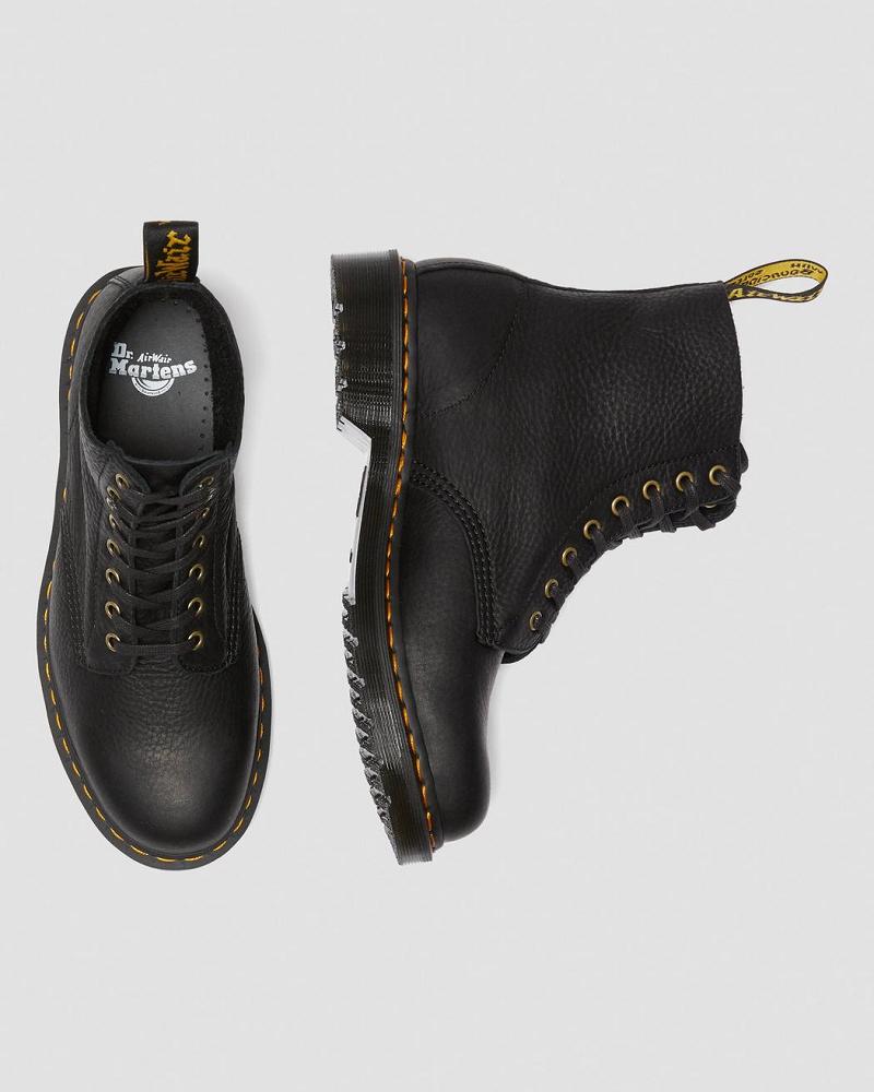 Black Men's Dr Martens 1460 Pascal Ambassador Leather Lace Up Boots | CA 522AHK